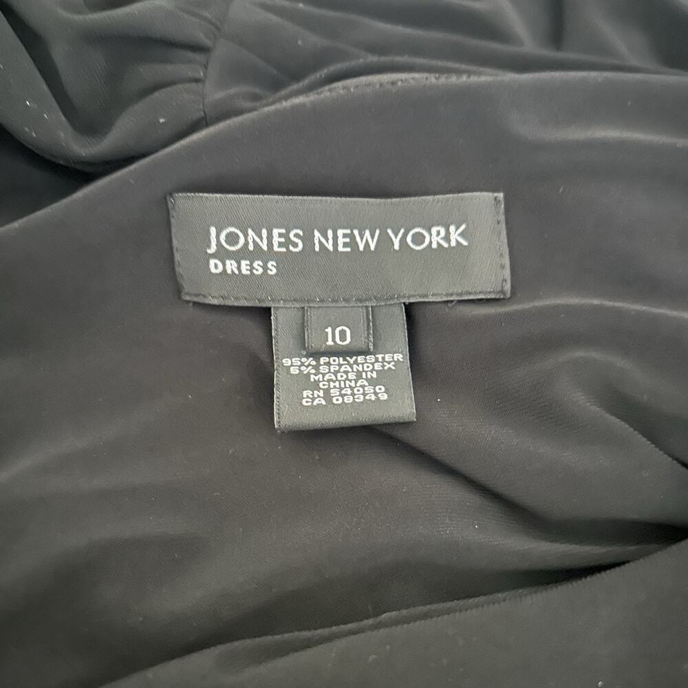 Jones New York Women’s Black Sheath Sleeveless Stretch Lined Dress Size 10 - Picture 11 of 13